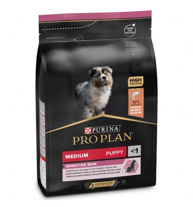 Purina Pro Plan Medium Puppy Sensitive Skin Optiderma 12kg
