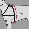 Trixie Peitoral de Treino "Lead'n'walk soft" 45-70cm/25mm (preto)