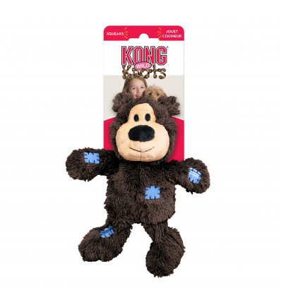 Brinquedo Kong Peluche Wild Knots Urso Dourado - M/L (28 cm)
