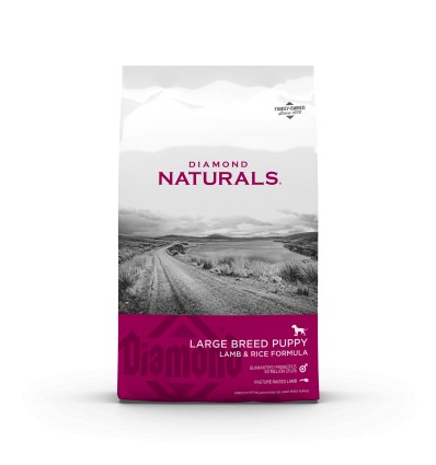 Diamond Naturals Cão Puppy Raças Grandes Borrego e arroz