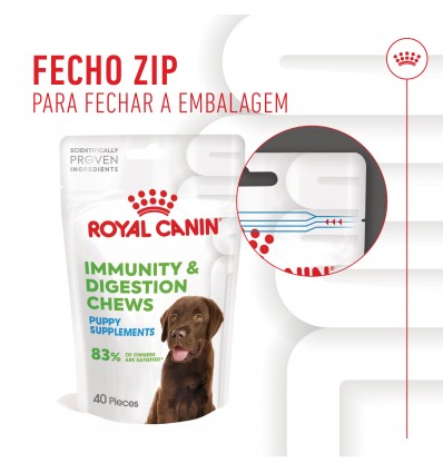 Royal Canin Cão Suplemento Immunity Digestion Puppy Chews 100gr