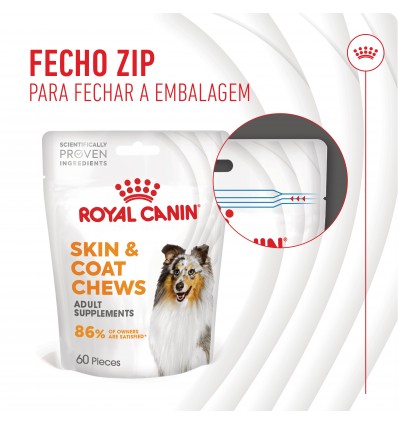 Royal Canin Cão Suplemento Skin & Coat Chews 240gr