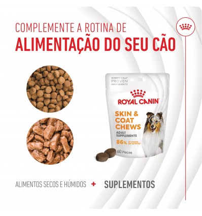Royal Canin Cão Suplemento Skin & Coat Chews 240gr