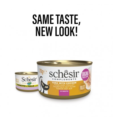Schesir Gato Húmidos in cooking broth Atum e Frango