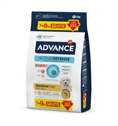 Advance Cão Mini Sensitive Salmão e Arroz 7+1kg OFERTA
