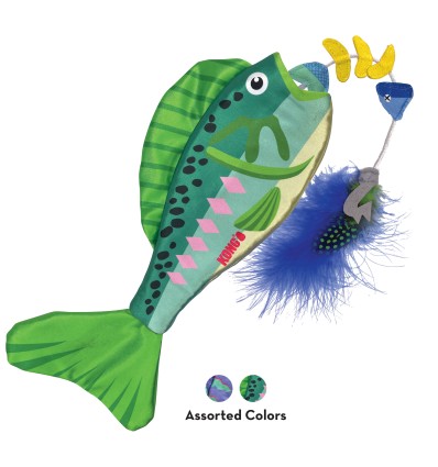 Brinquedo Kong Wrangler Angler com catnip - cor sortida (CA473E)