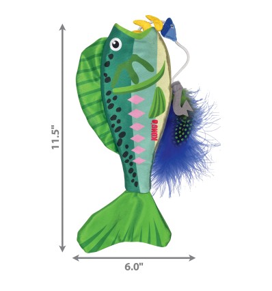 Brinquedo Kong Wrangler Angler com catnip - cor sortida (CA473E)