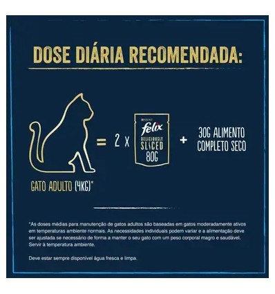 Purina Gatos Húmidos Felix Deliciously Sliced (Seleção Favoritos) 12x80gr.
