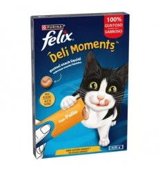 Purina Gatos Húmidos Felix Deli Moments Frango 4x10gr.