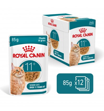 Royal Canin Ageing +11 (Gravy), Gatos, Húmidos, Sénior, Alimento