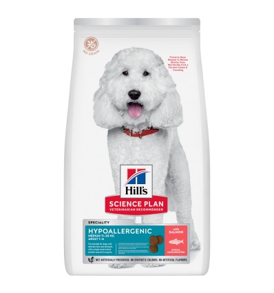 Hill's Science Plan Cão Adulto Hypoallergenic Medium Salmão
