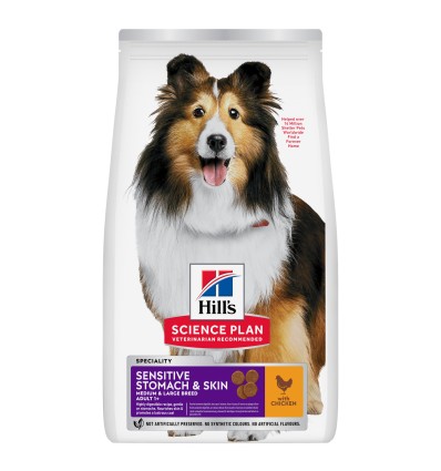 Hill's Science Plan Canine Adult Sensitive Stomach e Skin Frango 12kg