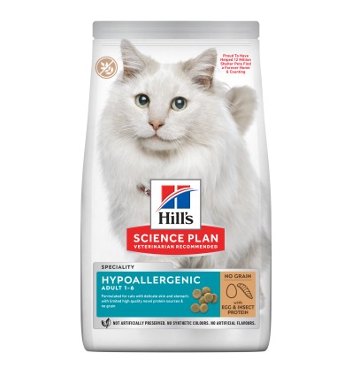 Hill's Science Plan Gato Adult Hypoallergenic com Ovo e Inseto
