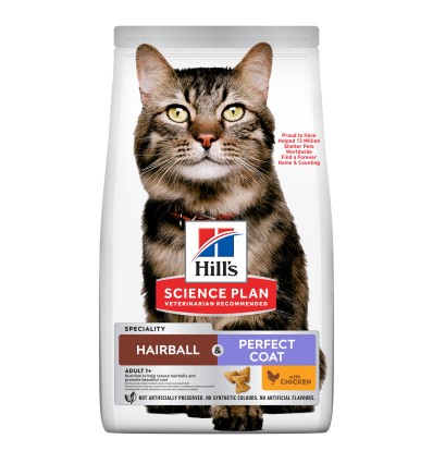 Hill's Science Plan Gato Adult Hairball & Perfect Coat Frango