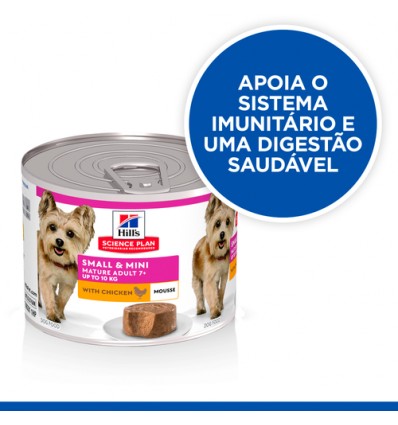 Hill's Science Plan Cão Húmidos Mature Mousse Small e Mini Frango