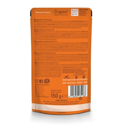 Nature's Variety Original Cão Sem Cereais Mini Húmidos Perú 8x150gr