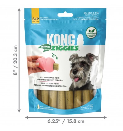 Kong Snacks Ziggies p/rechear Brinquedos PUPPY - S (XZ92E)