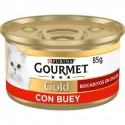 Purina Gourmet Gold Pedacinhos em Molho Carne de Vaca lata 85gr
