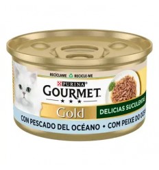 Purina Gourmet Gold Delícias Suculentas com Peixe do oceano 85gr