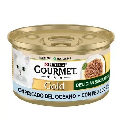 Purina Gourmet Gold Delícias Suculentas com Peixe do oceano 85gr