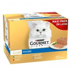 Purina Gourmet Gold Mousse Seleção de Sabores Pack 24 x 85gr.