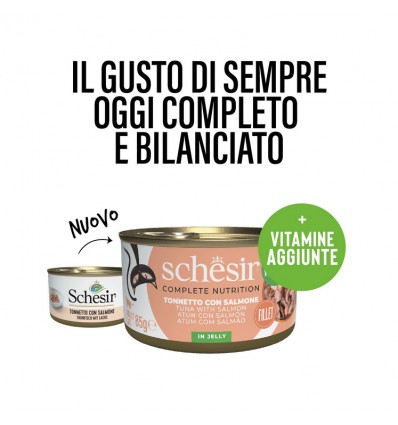 Schesir Gato Húmidos Complete Nutrition in jelly Atum com Salmão