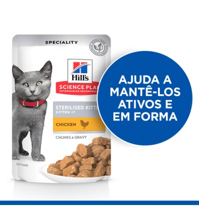 Hill's Science Plan Esterilizado Kitten Frango 12x85gr