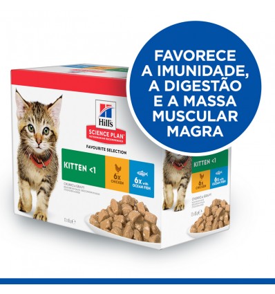 Hill's Science Plan Kitten Frango e Peixe do Oceano12x85gr
