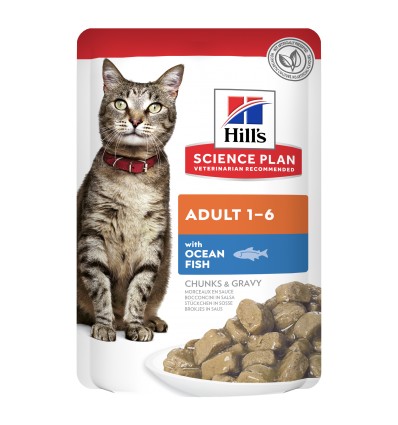 Hill's Science Plan Adulto Frango, Peixe do Oceano e Vaca (Multipack) 12x85gr