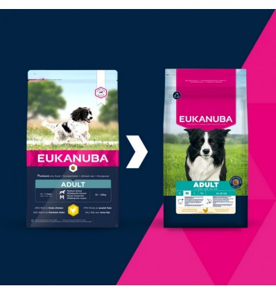 Eukanuba Adult Medium Breed Frango 12Kg