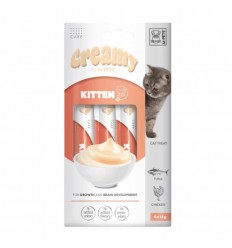 Creamy with Function Snacks Gato Kitten com Atum e Frango 60gr (4x15gr)