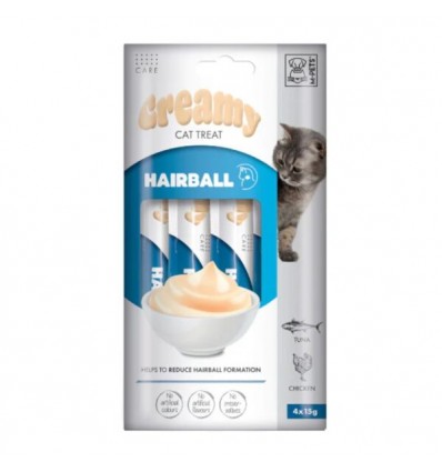 Creamy with Function Snacks Gato Hairball Atum e Frango 60gr (4x15gr)