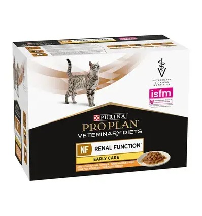 Purina Pro Plan VET Gato Húmidos NF Renal Fuction EarCare Frango 10x85gr