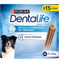 Purina Cão DentaLife Snacks Medium 12-25kg (maxi pack 15 sticks)