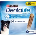Purina Cão DentaLife Snacks Medium 12-25kg (maxi pack 15 sticks)