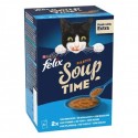 Purina Gatos Húmidos Felix Soup Original (seleção de peixes) 6x48gr.