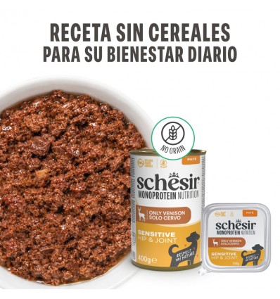 Schesir Cão Húmidos Sensitive Hip&Joint Veado Monoprotein