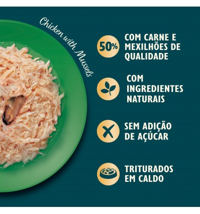 Lily´s Kitchen Gato Húmidos Shredded Filets in Broth Chicken with Mussels