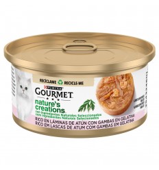 Purina Gourmet Nature´s Creations Lascas Atum c/ Gambas em gelatina 85gr.