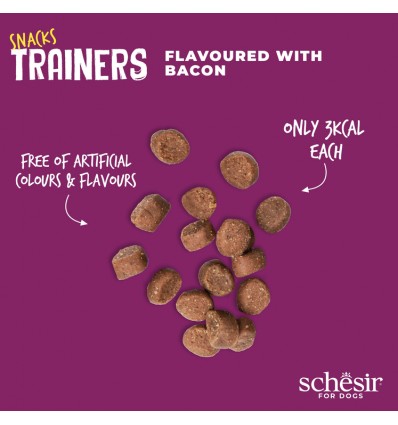 Schesir Snacks Cão Trainers 3kcal Bacon 113gr