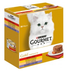 Purina Gourmet Gold Tartelette Seleção de Sabores Pack 8x85gr.
