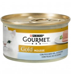 Purina Gourmet Gold Mousse com Peixe do Oceano lata 85gr
